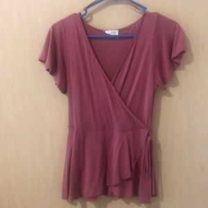 Mauve Side Tie Top